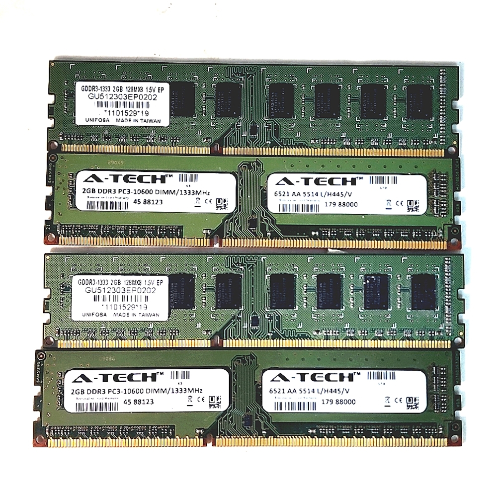 8GB GDDR3-1333 MHz RAM  1.5v (check your PC compatibility first)